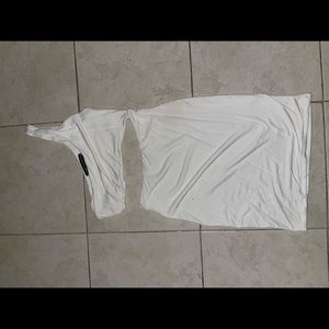 White side cut out mini dress
